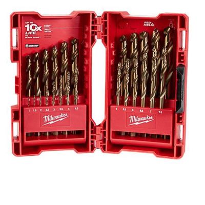 MLW48-89-2531 image(0) - Milwaukee Tool RED HELIX Cobalt Metric Drill Bit Set ‐ 25PC