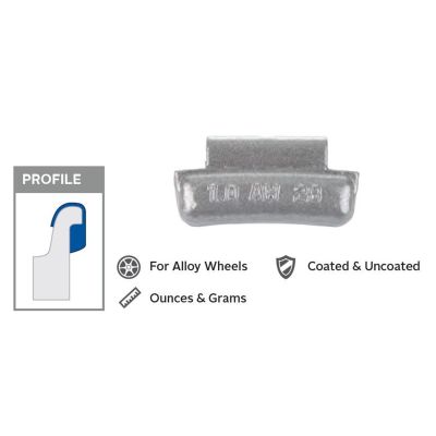 PWWAW025N image(0) - Wegmann Automotive 0.25 oz Lead Coated Clip-on AWN Red Series Wheel Weight (Box of 25)
