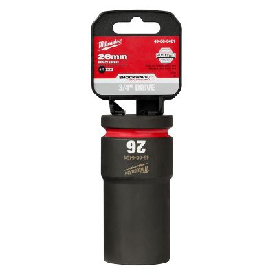 MLW49-66-6401 image(0) - Milwaukee Tool SHOCKWAVE Impact Duty 3/4"Drive 26MM Deep 6 Point Socket