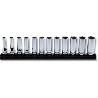 KKNRS3300MZ-12 image(0) - Ko-ken USA 3/8 Sq. Dr. Socket set 7-19mm 6 point 300mm Z-series 12 pieces