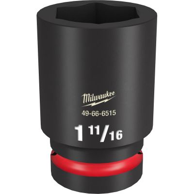 MLW49-66-6515 image(0) - Milwaukee Tool SHOCKWAVE Impact Duty 1"Drive 1-11/16" Deep 6 Point Socket