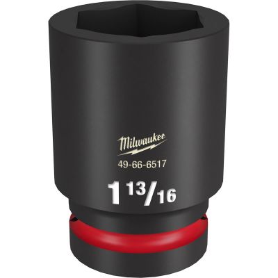 MLW49-66-6517 image(0) - Milwaukee Tool SHOCKWAVE Impact Duty 1"Drive 1-13/16" Deep 6 Point Socket
