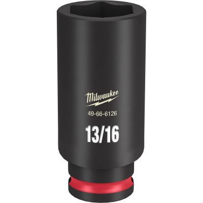 MLW49-66-6126 image(0) - Milwaukee Tool SHOCKWAVE Impact Duty 3/8"Drive 13/16" Deep 6 Point Socket