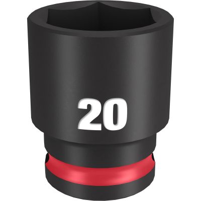 MLW49-66-6737 image(0) - Milwaukee Tool SHOCKWAVE Impact Duty 3/8"Drive 20MM Standard 6 Point Socket