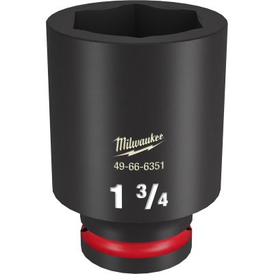 MLW49-66-6351 image(0) - Milwaukee Tool SHOCKWAVE Impact Duty 3/4"Drive 1-3/4" Deep 6 Point Socket