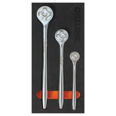 SRRNR3 image(0) - S.U.R.&R. NR3 3-Piece 2.5° Nano-Ratchet Set provides minimal Swing Angle Maximum Control, Tech-Friendly Ratchet for Everyday Tightening and Loosening Applications