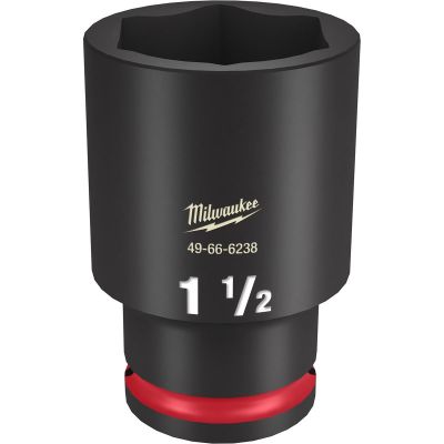MLW49-66-6238 image(0) - Milwaukee Tool SHOCKWAVE Impact Duty 1/2"Drive 1-1/2" Deep 6 Point Socket