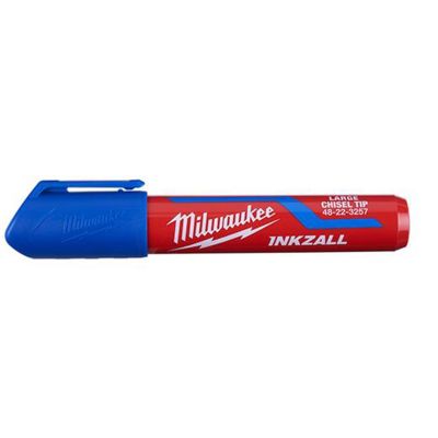 MLW48-22-3257 image(0) - Milwaukee Tool INKZALL (12) Large Chisel Tip Blue Marker