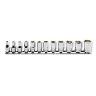 KKNRS2405M-12 image(0) - Ko-ken USA RS2405M/12 1/4 Sq. Dr. Socket set 4-14mm 12 point 200mm 12 pieces