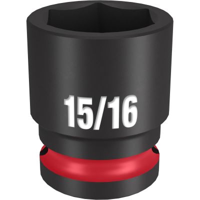 MLW49-66-6209 image(0) - Milwaukee Tool SHOCKWAVE Impact Duty 1/2"Drive 15/16" Standard 6 Point Socket
