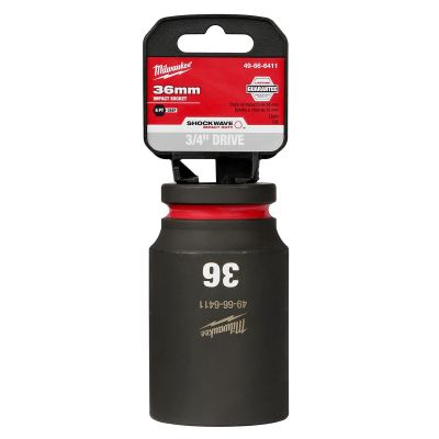MLW49-66-6411 image(0) - Milwaukee Tool SHOCKWAVE Impact Duty 3/4"Drive 36MM Deep 6 Point Socket