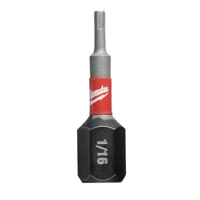 MLW48-32-4700 image(0) - Milwaukee Tool SHOCKWAVE Impact Hex 1/16" Insert Bits (Bulk 25)