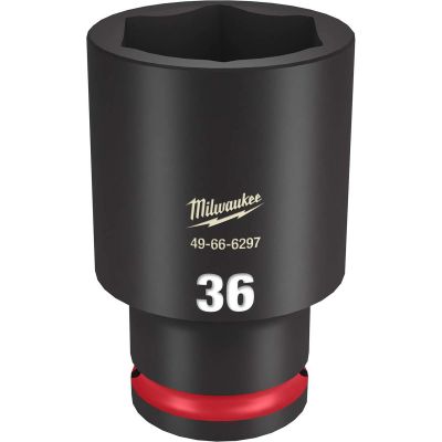 MLW49-66-6297 image(0) - Milwaukee Tool SHOCKWAVE Impact Duty 1/2"Drive 36MM Deep 6 Point Socket