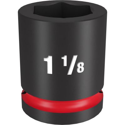 MLW49-66-6309 image(0) - Milwaukee Tool SHOCKWAVE Impact Duty 3/4"Drive 1-1/8" Standard 6 Point Socket