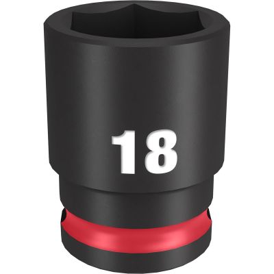 MLW49-66-6142 image(0) - Milwaukee Tool SHOCKWAVE Impact Duty 3/8"Drive 18MM Standard 6 Point Socket