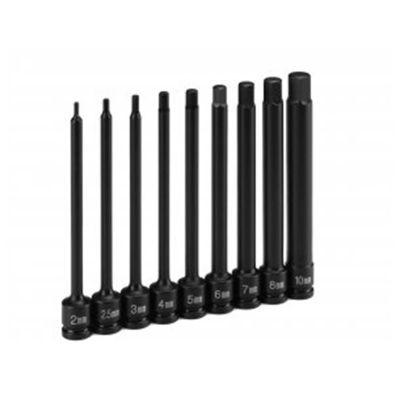 GRE9249MH image(0) - Grey Pneumatic 1/4" Dr. 7 Pc. 4" Length Metric Hex Driver Set