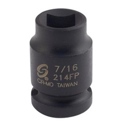 SUN214FP image(0) - Sunex 1/2" Drive 7/16" Female Pipe Plug Socket, Black