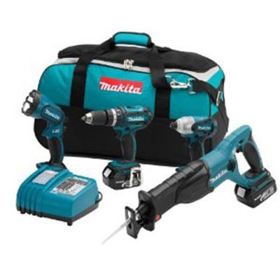 MAKLXT407 image(0) - 18V LXT 4-Pc Combo Kit (LXPH01 + BJR182Z + LXDT04Z + BML185 + Bag)