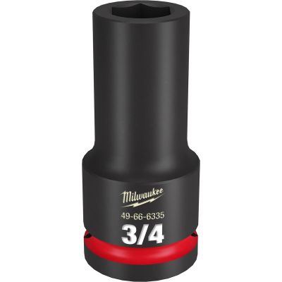 MLW49-66-6335 image(0) - Milwaukee Tool SHOCKWAVE Impact Duty 3/4"Drive 3/4" Deep 6 Point Socket