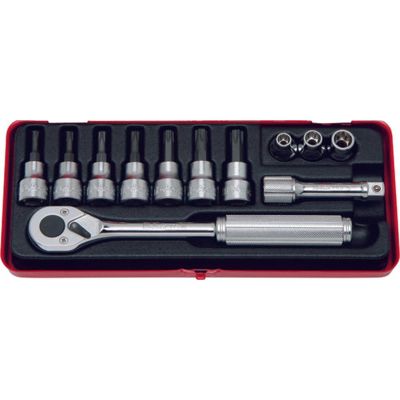 KKN3244 image(0) - Ko-ken USA 3244 3/8 Sq. Dr. 12 Piece TORX® Socket set