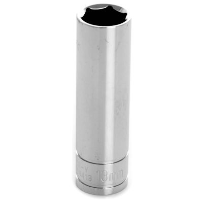 WLMW38413 image(0) - Wilmar Corp. / Performance Tool 3/8'' Dr 6pt Deep Socket 13mm