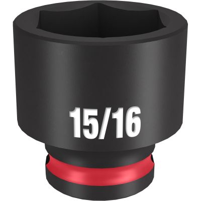 MLW49-66-6113 image(0) - Milwaukee Tool SHOCKWAVE Impact Duty 3/8" Drive 15/16" Standard 6 Point Socket