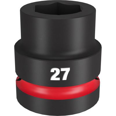 MLW49-66-6592 image(0) - Milwaukee Tool SHOCKWAVE Impact Duty 1"Drive 27MM Standard 6 Point Socket