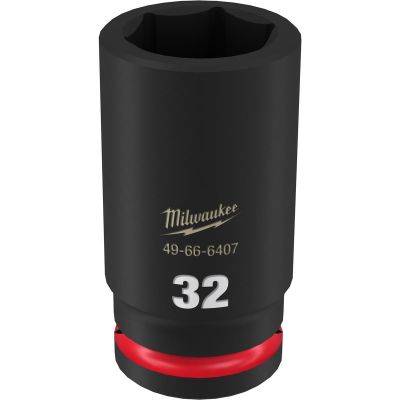MLW49-66-6407 image(0) - Milwaukee Tool SHOCKWAVE Impact Duty 3/4"Drive 32MM Deep 6 Point Socket