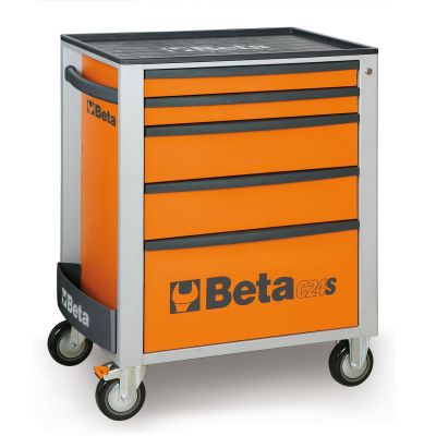 BTA037000061 image(0) - Beta Tools USA Mobile Roller Cab 5 Draw, Orange