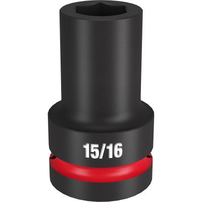 MLW49-66-6503 image(0) - Milwaukee Tool SHOCKWAVE Impact Duty 1"Drive 15/16" Deep 6 Point Socket