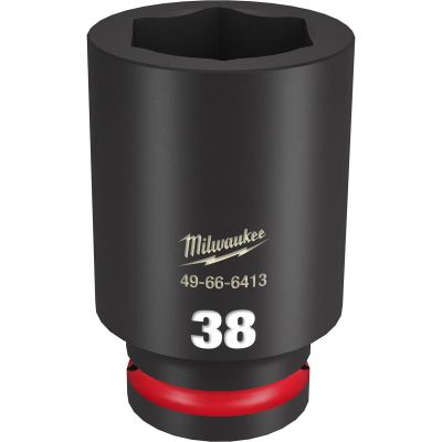 MLW49-66-6413 image(0) - Milwaukee Tool SHOCKWAVE Impact Duty 3/4"Drive 38MM Deep 6 Point Socket