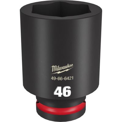 MLW49-66-6421 image(0) - Milwaukee Tool SHOCKWAVE Impact Duty 3/4"Drive 46MM Deep 6 Point Socket