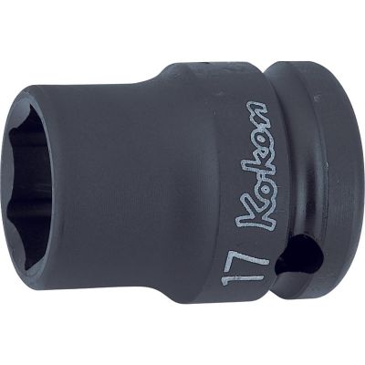 KKN14401M-15 image(0) - Ko-ken USA 14401M-15 1/2 Sq. Dr. Socket 15mm 6 point Length 38mm Thin walled