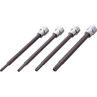 KKN3247 image(0) - Ko-ken USA 3247 3/8 Sq. Dr. 4 Piece Tamper-Resistant TORX® Bit Socket set T27H-T50H