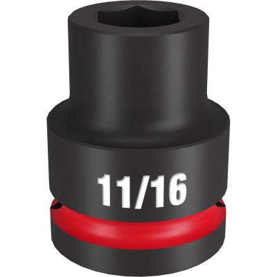 MLW49-66-6302 image(0) - Milwaukee Tool SHOCKWAVE Impact Duty 3/4"Drive 11/16" Standard 6 Point Socket