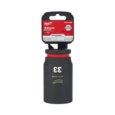 MLW49-66-6408 image(0) - Milwaukee Tool SHOCKWAVE Impact Duty 3/4"Drive 33MM Deep 6 Point Socket