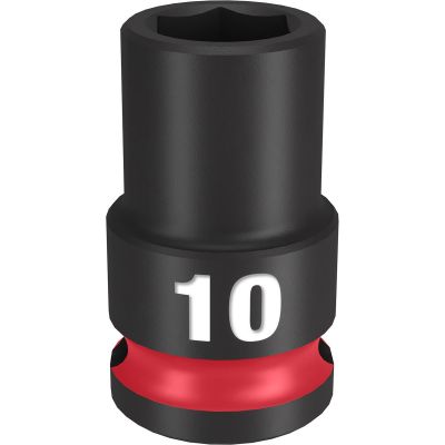 MLW49-66-6134 image(0) - Milwaukee Tool SHOCKWAVE Impact Duty 3/8"Drive 10MM Standard 6 Point Socket