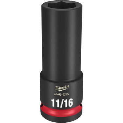 MLW49-66-6225 image(0) - Milwaukee Tool SHOCKWAVE Impact Duty 1/2"Drive 11/16" Deep 6 Point Socket