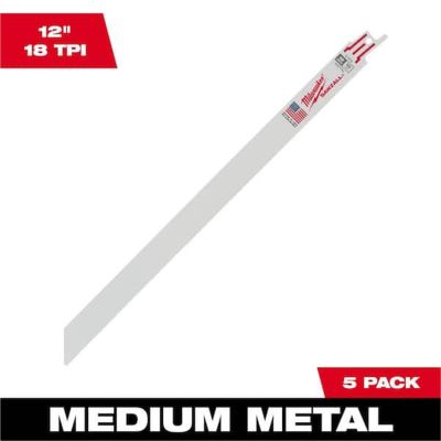 MLW48-00-5189 image(0) - Milwaukee Tool 12" 18 TPI SAWZALL Blades (5 Pk)