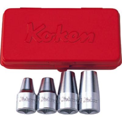 KKN4203M image(0) - Ko-ken USA 1/2 Sq. Dr. Stud Bolt Setter set M6-M12 4 pieces