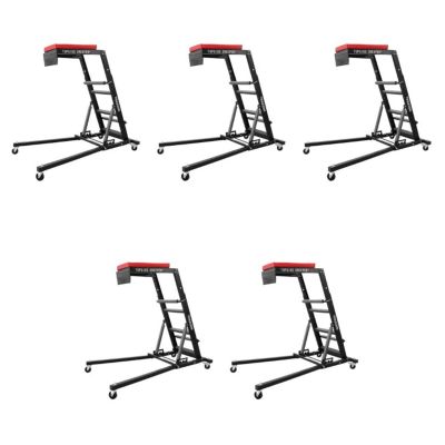 TRX3-100PK5 image(0) - Traxion 3-100 Original Foldable Topside Automotive Engine Creeper, Red and Black - 5 Pack