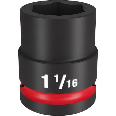 MLW49-66-6308 image(0) - Milwaukee Tool SHOCKWAVE Impact Duty 3/4"Drive 1-1/16" Standard 6 Point Socket