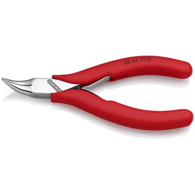 KNP3541115 image(0) - KNIPEX 4 1/2IN ELECTRONICS PLIERS-ANGLED HALF-ROUND JAWS