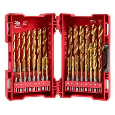 MLW48-89-4804 image(0) - Milwaukee Tool 2.5mm Metric Titanium SHOCKWAVE Red Helix Bit