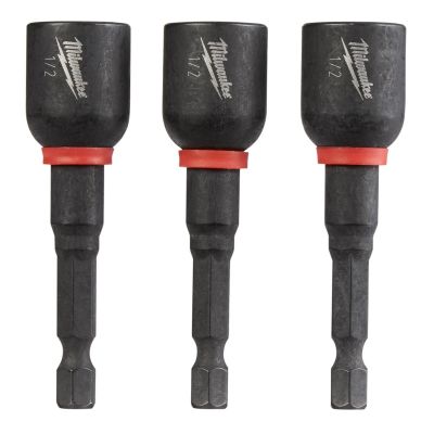 MLW49-66-4537 image(0) - Milwaukee Tool SHOCKWAVE Impact Duty 1/2" x 2-9/16" Magnetic Nut Driver