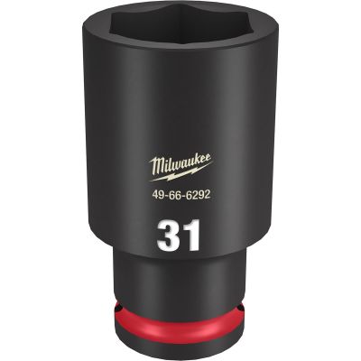 MLW49-66-6292 image(0) - Milwaukee Tool SHOCKWAVE Impact Duty 1/2"Drive 31MM Deep 6 Point Socket