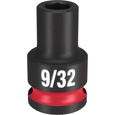 MLW49-66-6101 image(0) - Milwaukee Tool SHOCKWAVE Impact Duty 3/8" Drive 9/32" Standard 6 Point Socket