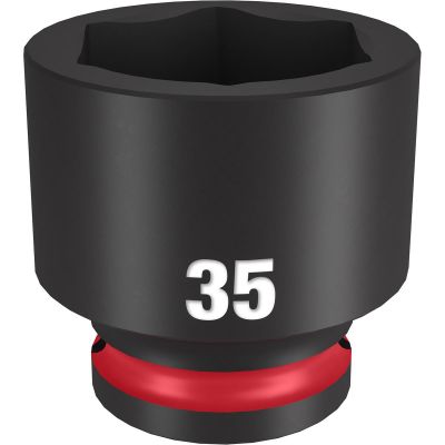MLW49-66-6267 image(0) - Milwaukee Tool SHOCKWAVE Impact Duty 1/2"Drive 35MM Standard 6 Point Socket