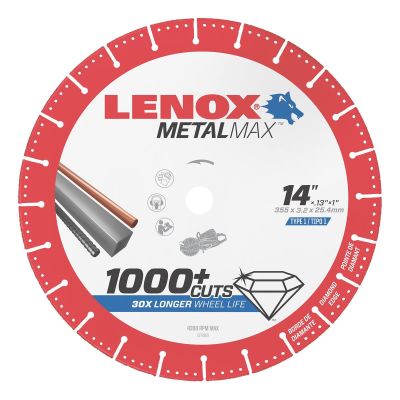 LEX1972932 image(0) - Lenox Tools LENOX Metal Max DIAM CUTOFF WHEEL GS 14" X 1"