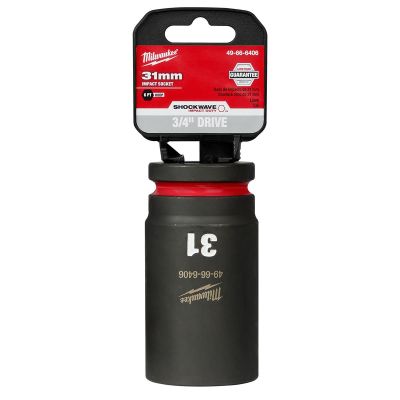 MLW49-66-6406 image(0) - Milwaukee Tool SHOCKWAVE Impact Duty 3/4"Drive 31MM Deep 6 Point Socket
